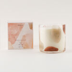 Homez glass coral scented candle, Oud minerale 1000G image number 0