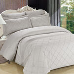 Cottage 3 Pieces Cotton Comforter Set Emproidered Embleisshed Pillow Shams Twin Size 160×220 Cm image number 0