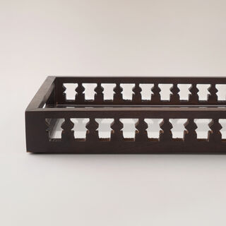 Dallaty Rectangular Serving Tray Roshn Collection, Brown 40*24*4Cm