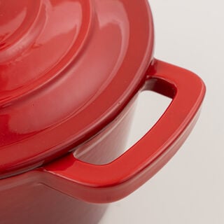 Alberto enameled cast iron saucepan 2l, red