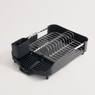 Alberto stainless steel expandable dish rack, black 35*32.4*10.5cm