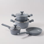 Alberto aluminum 7pcs cookware set, grey image number 0