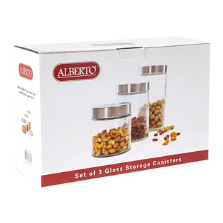 Alberto Container Set 3 Pieces Glass