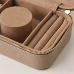 هومز صندوق مجوهرات سفر كرتون مستطيل 11.4*18*5.7سم، بيج image number 3