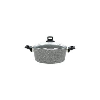 Alberto 9 Piece Granit Cookware Set Gray Stone