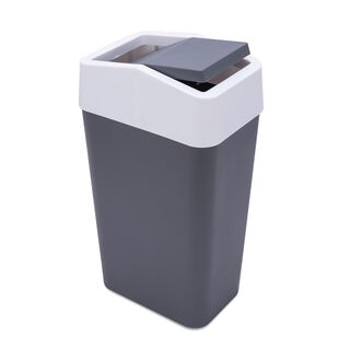 Waste Bin With Swing Lid Grey 9L