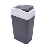 Waste Bin With Swing Lid Grey 9L image number 1