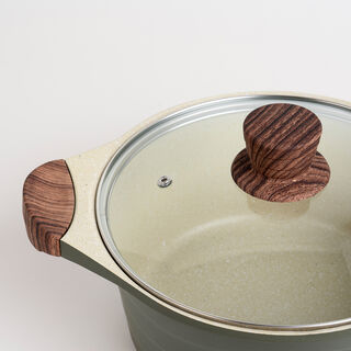 Alberto London 7 Pieces Ceramic Cookware Set Olive 