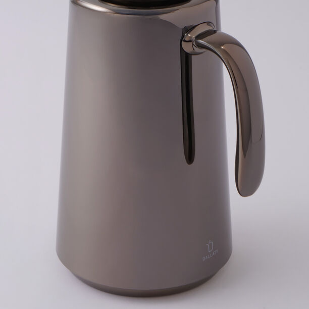 دلتي دلة بلاستيك مع مسكة اكريليك حافظة للحرارة، أسود 1 لتر image number 2