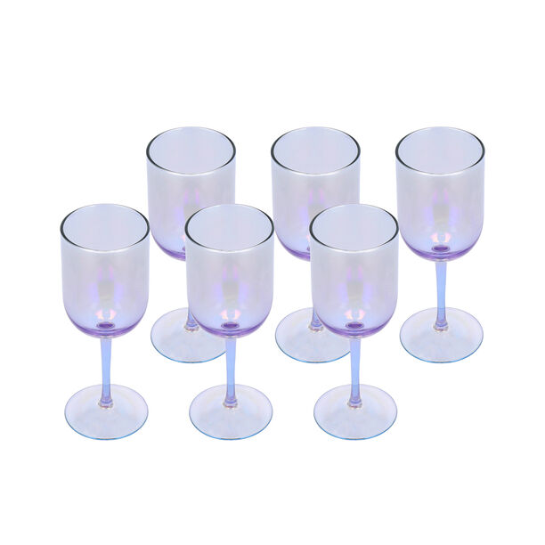 Set Of 4 Clear Juice Glass With Blue image number 0