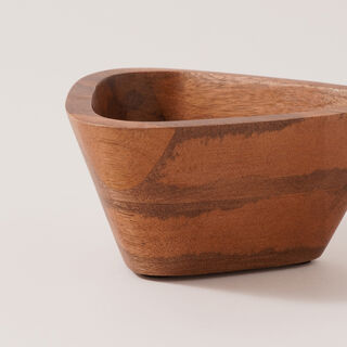 لا ميسا وعاء تقديم خشب طبيعي وسط 16*15.5*8سم، بني