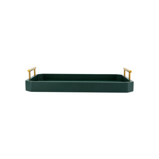 Acacia wooden green serving tray 49.5*31.8*9.1 cm