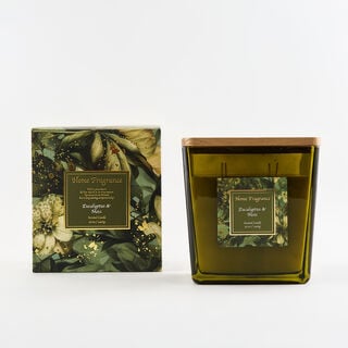 Homez Flowery Scented Candle Eucalyptus And Moss 1400G