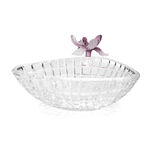 La Mesa Glass Bowl With Violet Crystal Flower 27 Cm image number 0