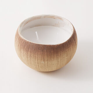 Homez Ceramic Candle 12*12*7.7Cm, Beige
