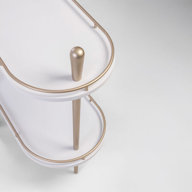 هومز عربة تقديم كازا من الخشب المضغوط، أوف وايت 78*40*75 سم image number 1