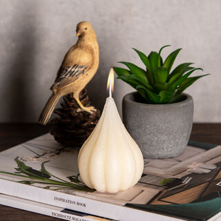 Pear Shape Candle Ivory Simply Vanilla Scent
