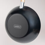 Wok Pan W/Wood Handle Non Stick Round Dia:25Cm 1.5Mm Black Japan image number 5