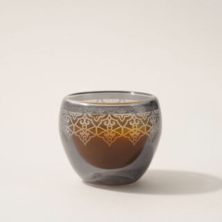 Dallaty 6pcs glass coffee cup set, grey