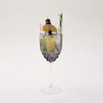 La Mesa 4Pcs Hand Made Glass Juice Glass, Grey 400Ml image number 2