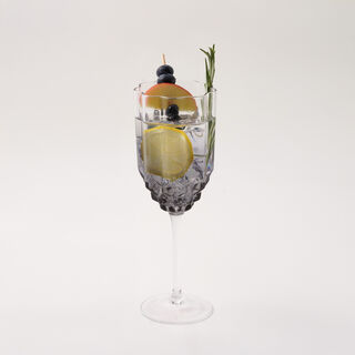 La Mesa 4Pcs Hand Made Glass Juice Glass, Grey 400Ml