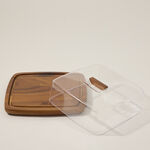 Billi wooden cheese board with acrylic lid 29.50*29.50 cm image number 2