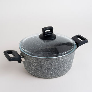 Alberto Granite Cookware Set 7 Pieces Graystone