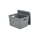 RATTAN STORAGE BOX STACKABLE image number 2