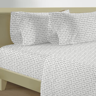 Cottage 200TC cotton fitted sheet 90*200cm, grey