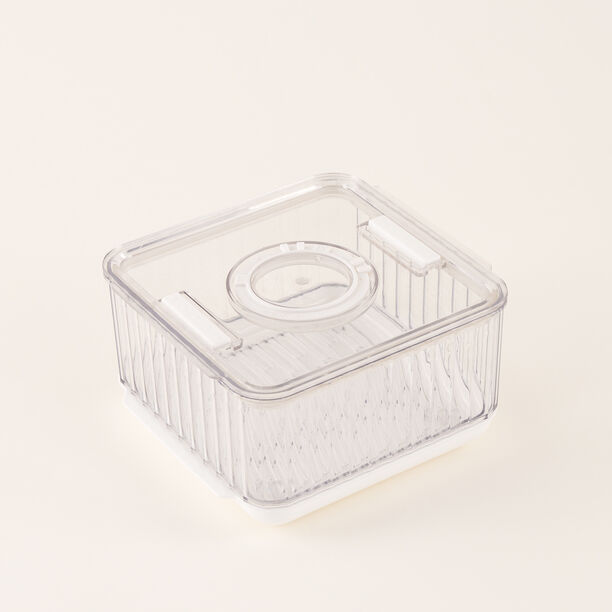وعاء تخزين طعام بلاستيك شفاف 26.5*18.5*9 سم image number 0