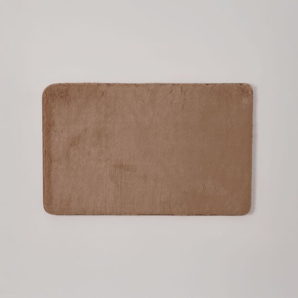 كوتاج دعاسة حمام فرو صناعي بوليستر، بني 50*80*4.5 سم image number 0