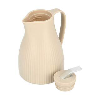 Plastic Vacuum Flask Bear Beige 1L