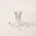 Dallaty tea set 12 pcs double wall glass grey and white image number 1