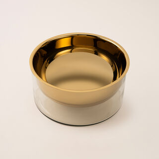 Oulfa gold glass / metal bowl 28*28*14 cm