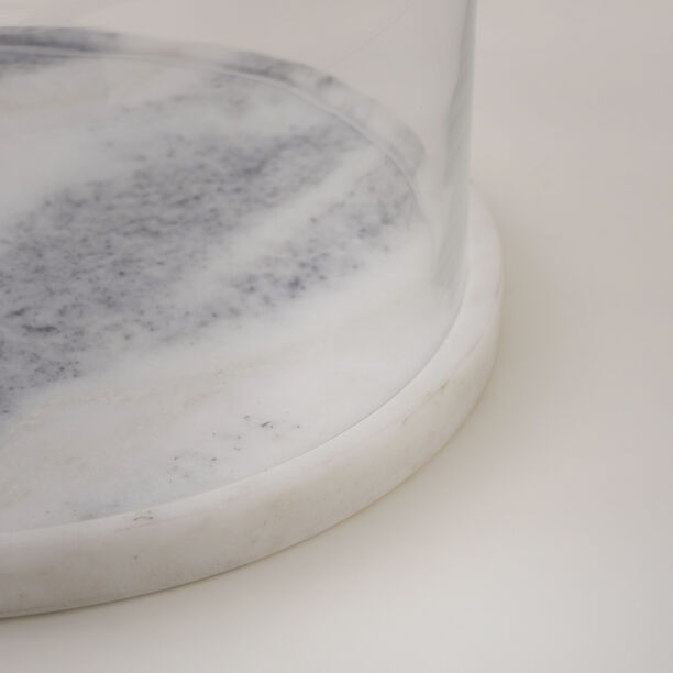 La Mesa glass cake stand with marble base 28*20cm image number 5