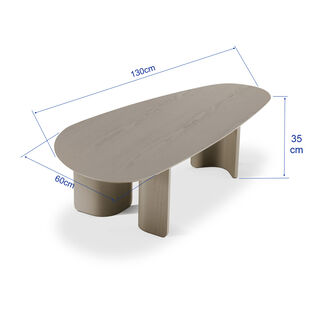 هومز موكا طاولة وسط، رمادي 130*60*35 سم