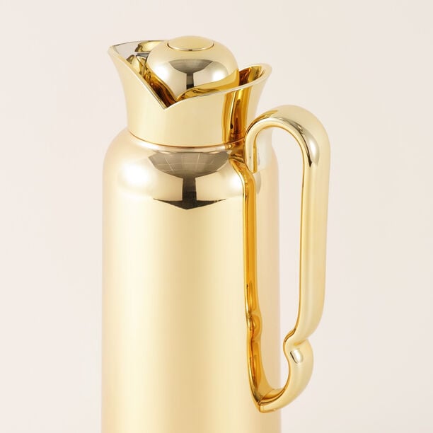 Dallaty Stainless Steel Dallah Thermos, Gold, 1L image number 3