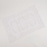 Boutique Blanche White Cotton Diamond Jacquard Bathmat, 60*90 Cm image number 3