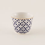 Dallaty white with gold and blue patterns Tea and coffee cups set 18 pcs image number 7