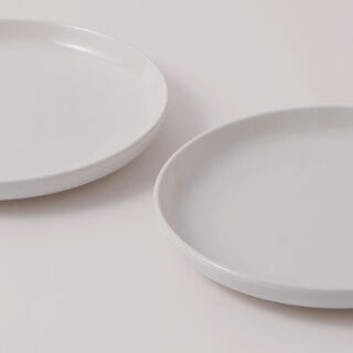 La Mesa Porcelain Set Of 4Pcs Side Plates, 8", White
