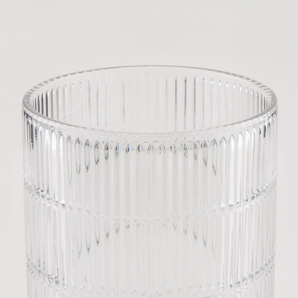 هومز سلة مهملات زجاج فضي مضلّع 18*18*26 سم image number 2