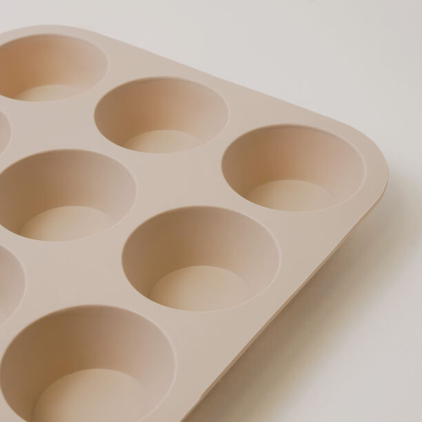 Alberto silicone muffin cake mould, 12 cups 32.5*24.8*3cm, cream image number 3