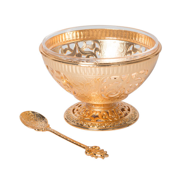 4 Pcs Bowl Set With Spoon Gold Color image number 1