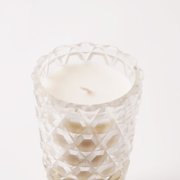Homez oud and amber glass scented candle with marble base image number 3