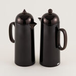 Dallaty 2pcs vacuum flask set stainless steel black 1L+1L image number 0