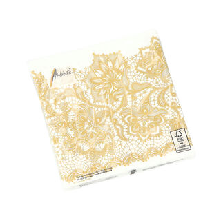 Ambiente Serving Paper Napkins Gloria Design Gold Color