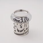 Marjan Collection Homez Candle Holder Glass, silver, 12*12*12.5 cm image number 1