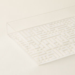 Dallaty acrylic tray in white size 40*30*6cm