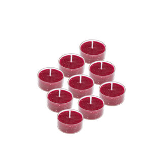 9 Pieces Tea Light Candle Burgundy Berry