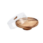 Billi wooden cake stand with acrylic lid 30.5*30.5*6 cm image number 2